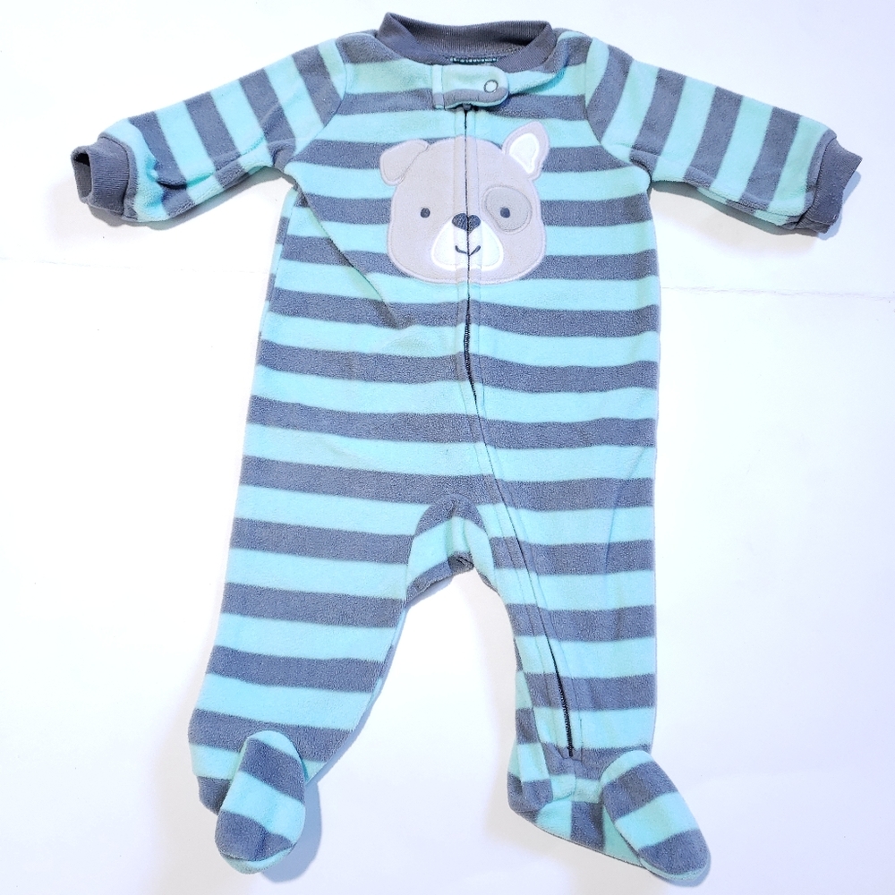 0-3M Dog Onesie Carter's | Blue Grey Fleece